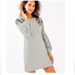 Lilly Pulitzer Bartlett Embellished Sweatshirt Dress